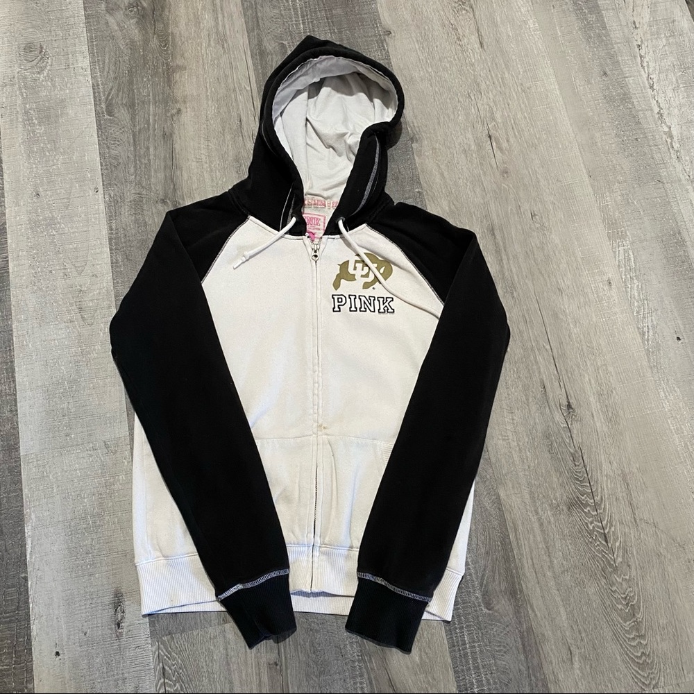 Victoria’s Secret PINK University of Colorado Buffs CU College Full Zip Hoodie